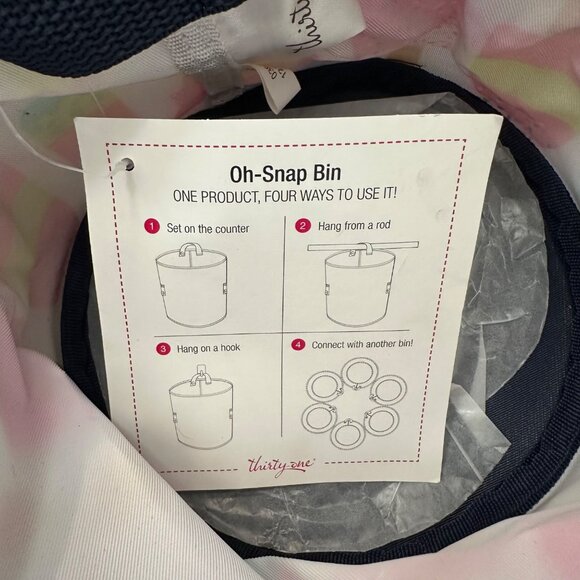 Thirty-One 31 Ice Cream Oh Snap Bin Storage Caddy NWT Blue - Picture 4 of 7